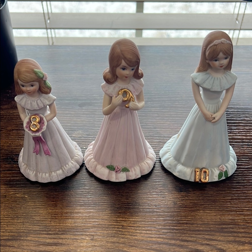 Vintage Porcelain Figurines with Numbers